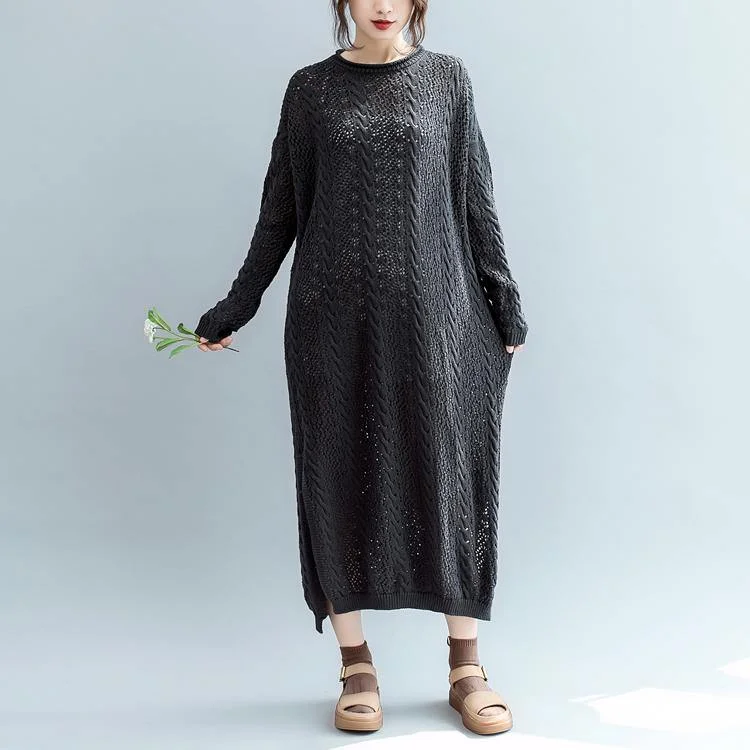 Women's Lightweight Pullovers Sweater-women black sweater dress plus size side open long knit sweaters top quality o neck pullover sweater Women's Lightweight Pullovers Sweater-women black sweater dress plus size side open long knit sweaters top quality o neck pullover sweater
