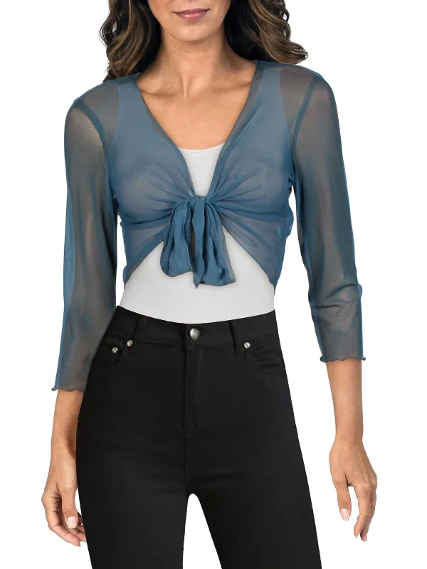 Women's Long Cardigans Sweater for Layering-Womens Cardigan Sheer Bolero