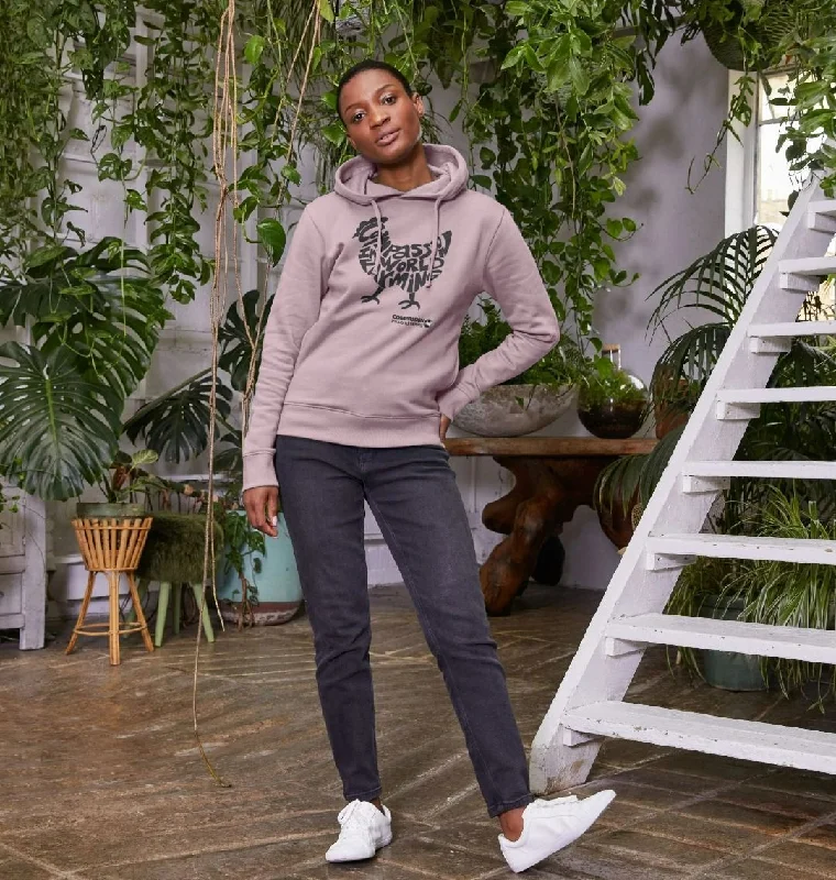 Women's Sweatshirt Hoodies for Relaxed Vibe -Women's Compassion Chicken Hoodie