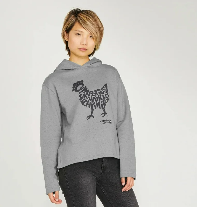 Women's Hoodies with Pockets for Function -Women's Compassion Chicken Relaxed Fit Hoodie
