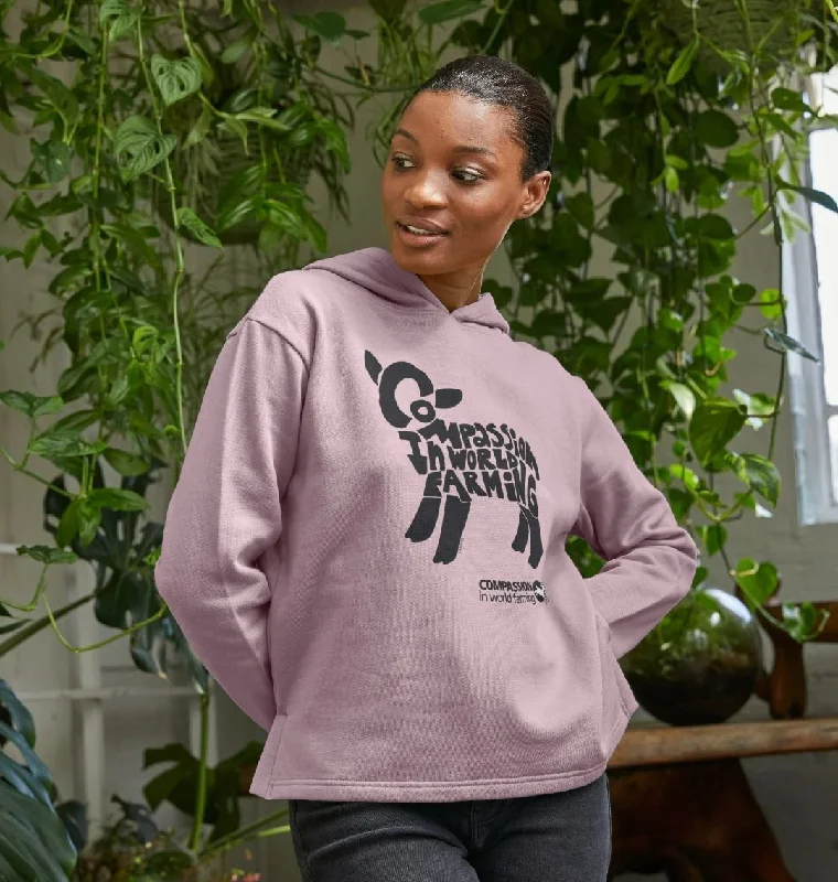 Women's Hoodies for Casual Meet-ups -Women's Compassion Lamb Relaxed Fit Hoodie