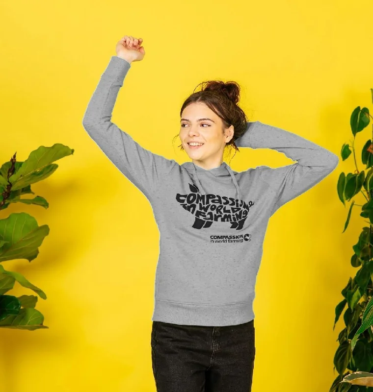 Women's Sweatproof Hoodies for Active Lifestyles -Women's Compassion Pig Hoodie