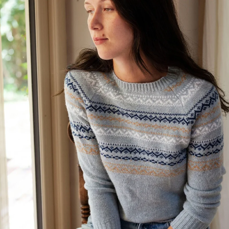 Women's Sweater for Workwear Style-Women's Lightweight Nordic Sweater