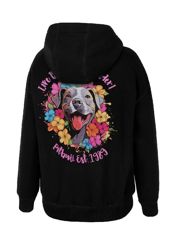 Women's Hoodies with Zipper Pockets -Women's oversize hoodie Happy-Pit