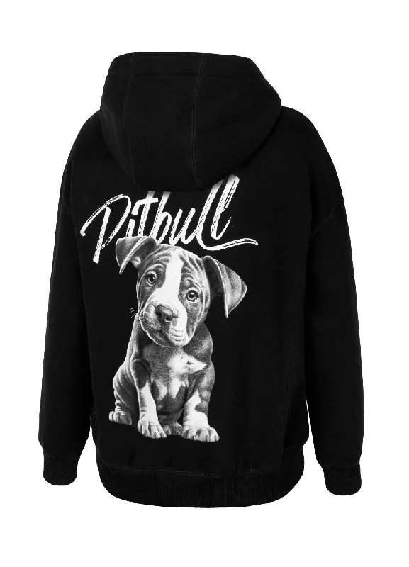 Women's Hoodies with Embroidered Patches -Women's oversize hoodie Puppy