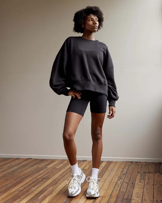 Women's Slim Fit Hoodies for Trendy Look -MVP Oversized Sweater - Black