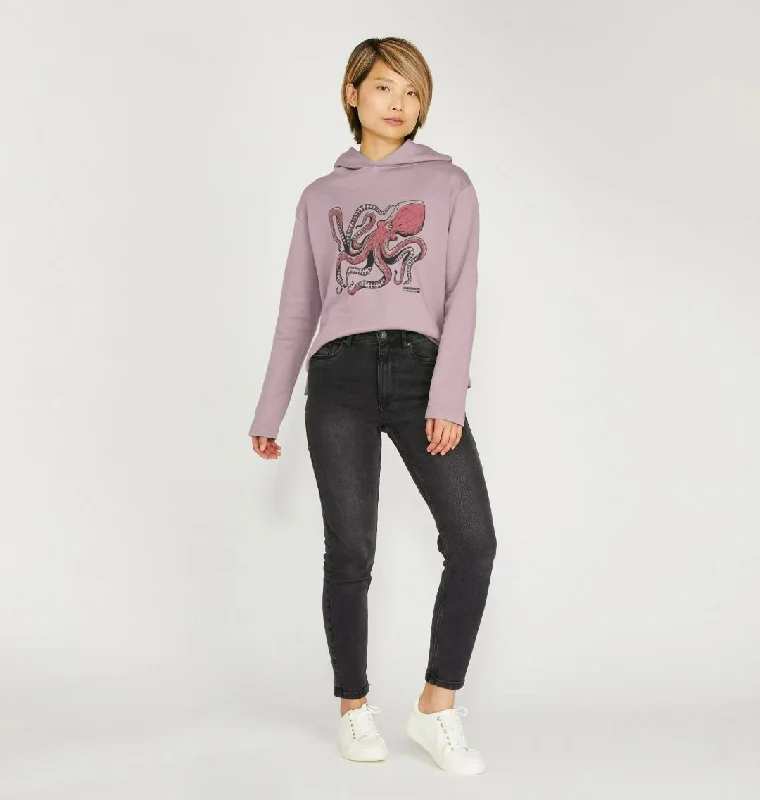 Women's Hoodies for Morning Workouts -Women's Octopus Relaxed Fit Hoodie