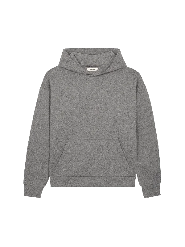 Women's Zip-up Hoodies for Athletic Look -Womens Recycled Wool Jersey Hoodie—volcanic grey Women's Zip-up Hoodies for Athletic Look -Womens Recycled Wool Jersey Hoodie—volcanic grey