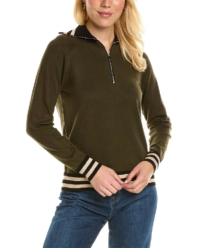 Women's Sweater for Trendy Comfort-YAL New York 1/2-Zip Sweater