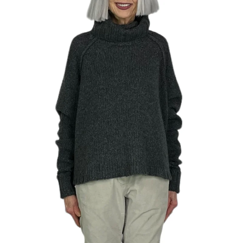 Women's Simple Knit Pullovers Sweater for Fall-KNITTED CROPPED PULLOVER SWEATER