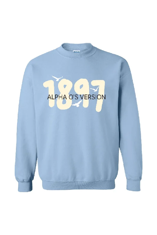 Women's Sweatshirts for Layering with T-shirts -1897 (Alpha O's Version) Crew
