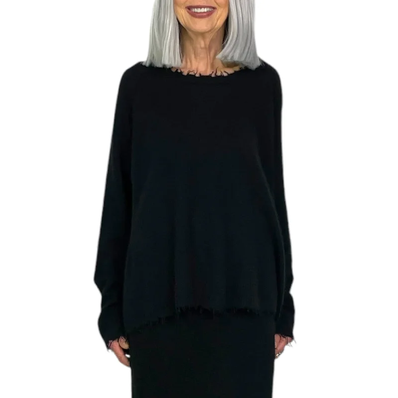 Women's Stylish V-neck Pullovers Sweater-CREWNECK PULLOVER SWEATER