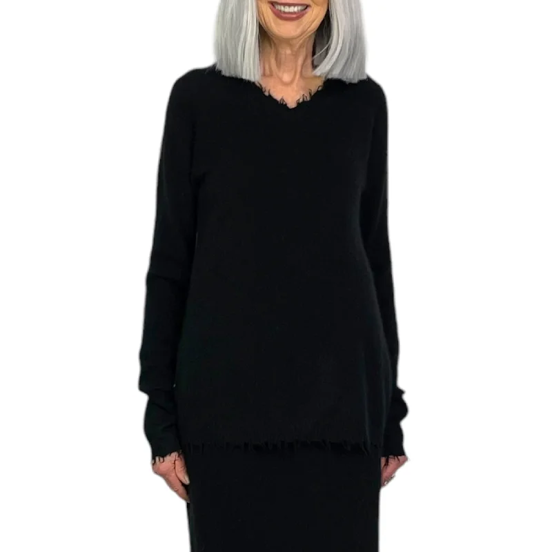 Women's Elegant Knit Pullover Sweater-V-NECK PULLOVER SWEATER