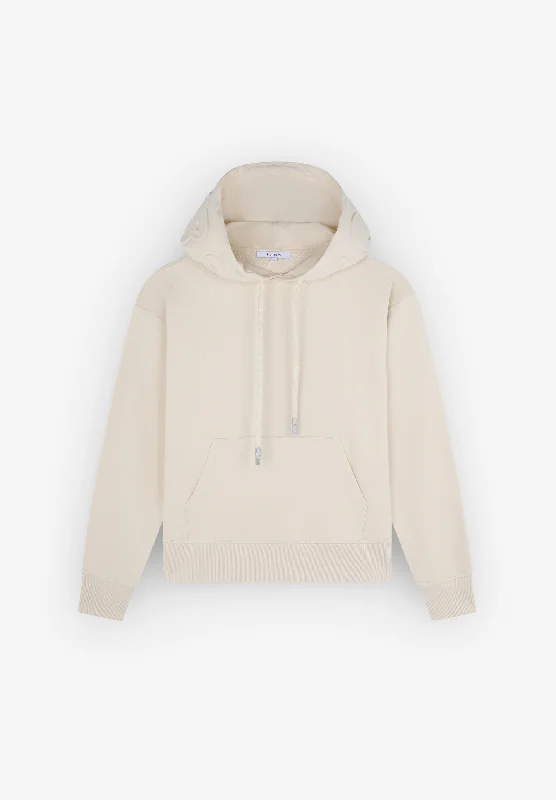 Women's Sweatshirts for Leisure Travel -EMBOSSED HOODIE SWEATER