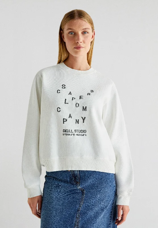 Women's Sweatshirts with Graphic Text -MULTILETTERS SWEATER