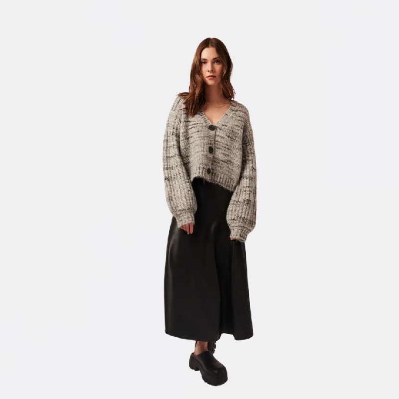 Knit Tops with Sheer Panels-Adalynn Cardigan (After Dark)