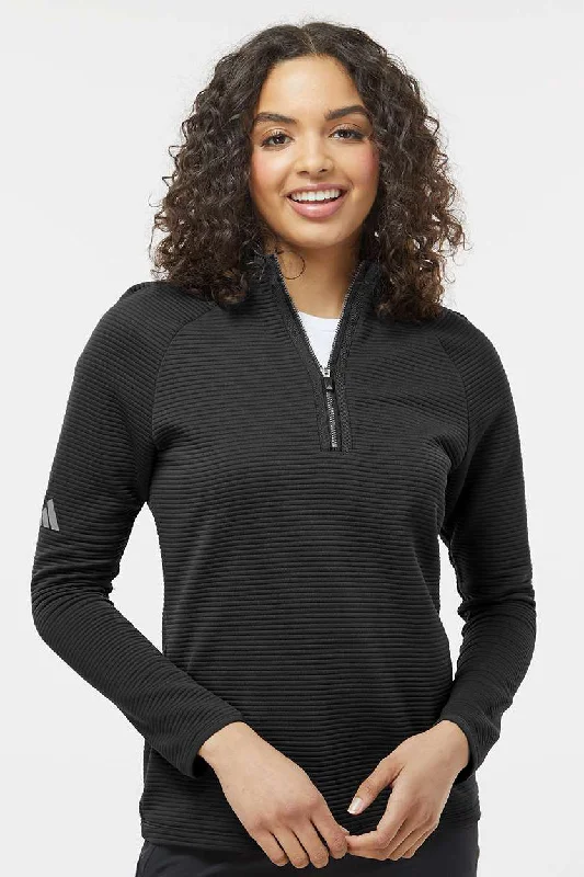 Women's Sweatshirts for Casual Dining -Adidas Womens Spacer 1/4 Zip Sweatshirt - Black Women's Sweatshirts for Casual Dining -Adidas Womens Spacer 1/4 Zip Sweatshirt - Black