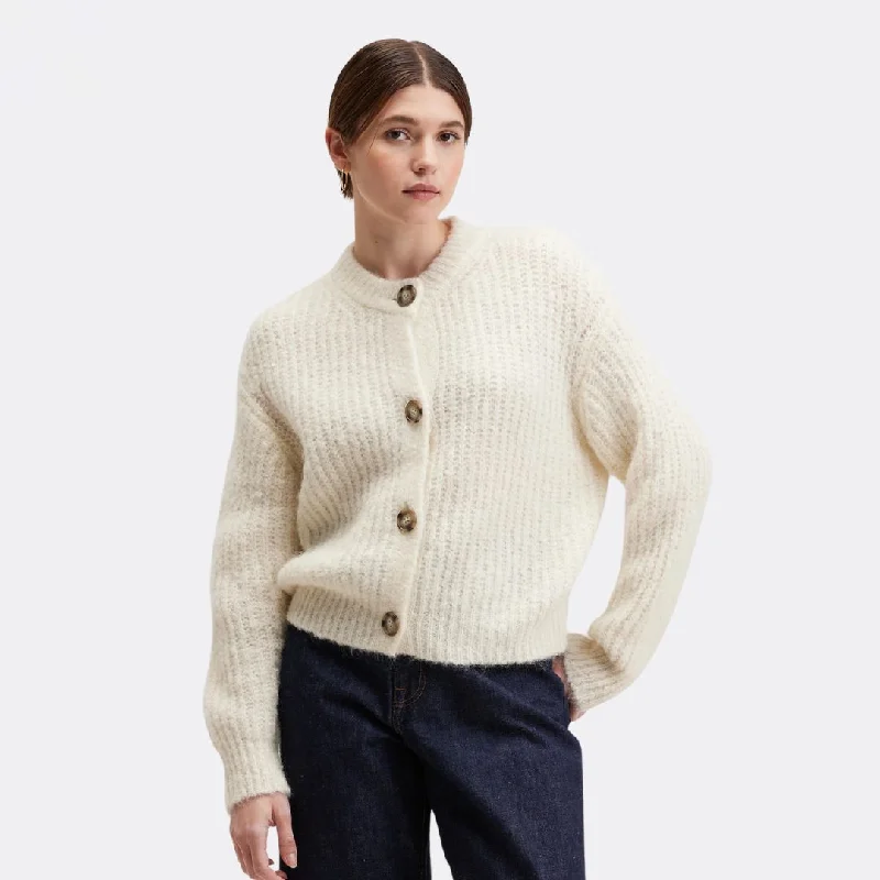 Knit Tops with Pleated Skirt Detail-Adyka Cardigan (Whisper)