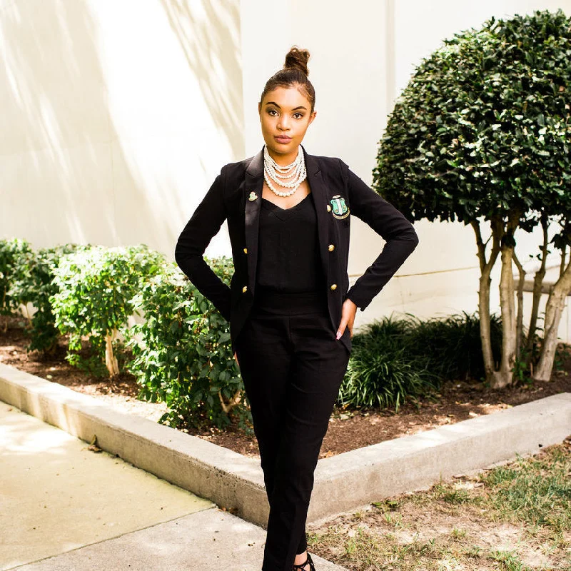 Women's Oversized Coats-AKA Double Breasted Black Blazer