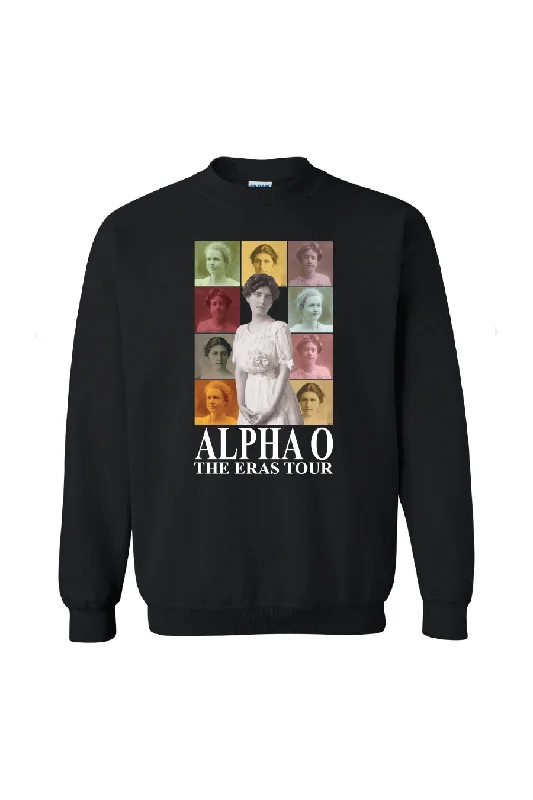 Women's Sweatshirts with Vintage Feel -Alpha O Eras Crew