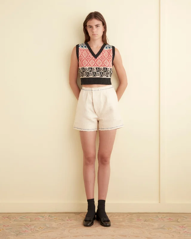 Knit Tops for Cozy Nights-Alphabet Vest