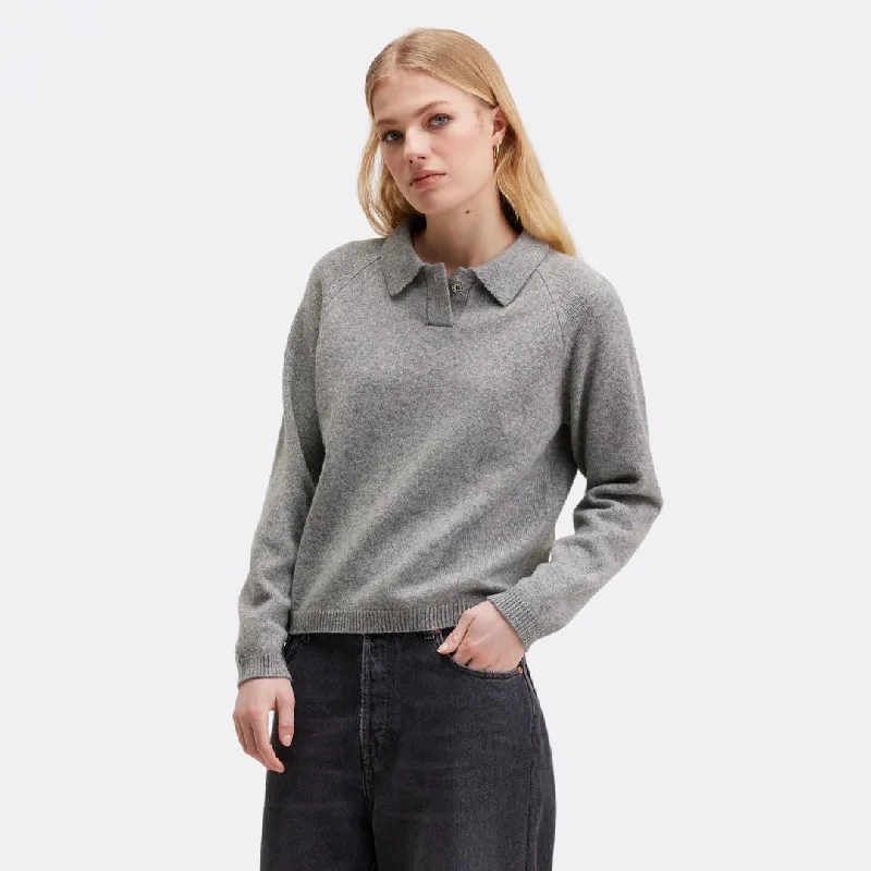 Knit Tops with Simple Design for Work-Amerty Sweater (Heather Grey)
