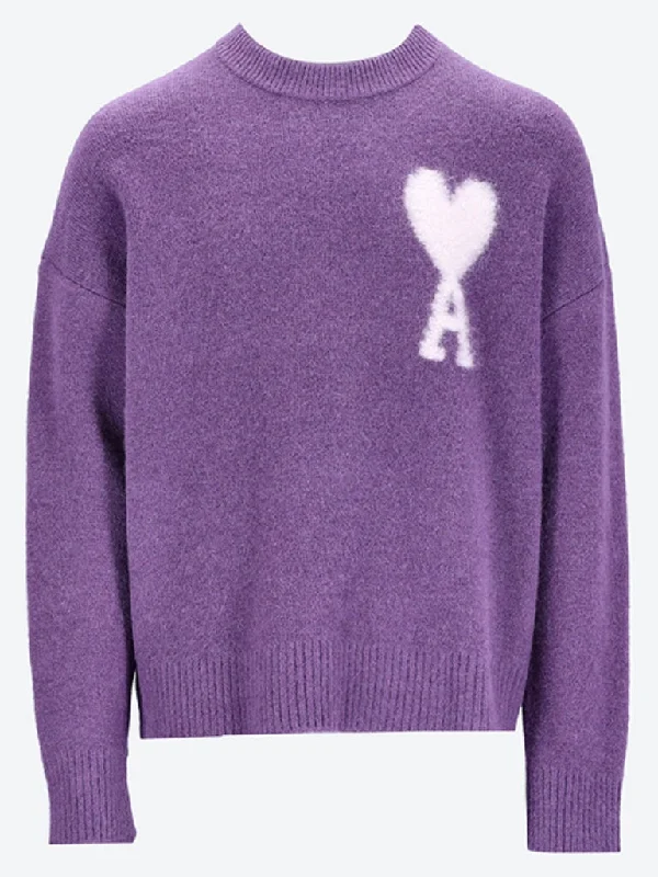 Knit Tops with Chevron Stripes-Ami de coeur turtleneck sweater