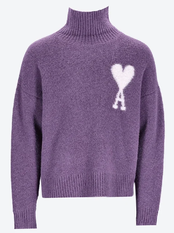 Knit Tops with Long Sleeve for Winter-Ami de coeur turtleneck sweater