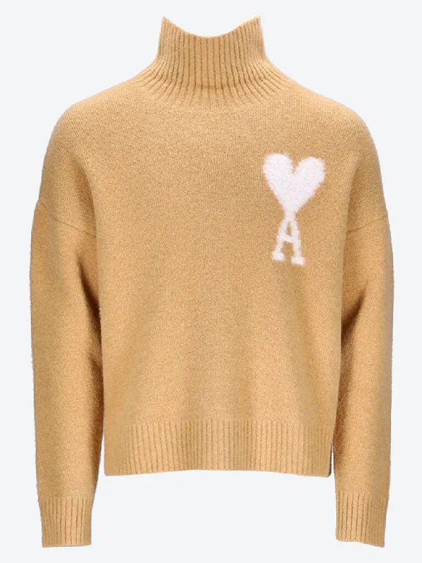 Women's Wool Knit Sweater -Ami de coeur turtleneck sweater