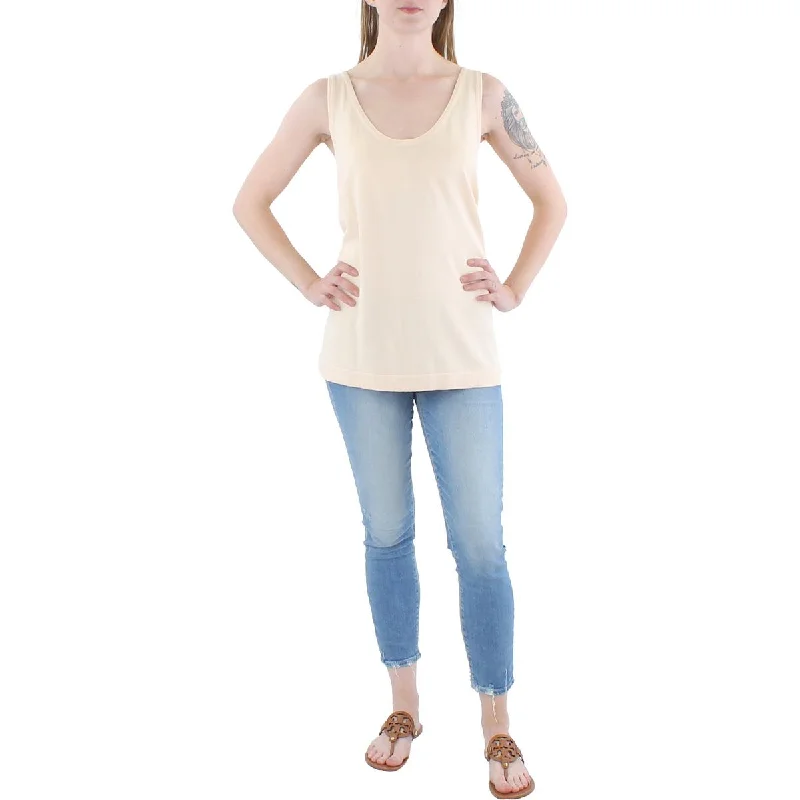 Women's Sleeveless Camis with Stretch -Anne Klein Womens Scoop Neck Sweater Tank Top