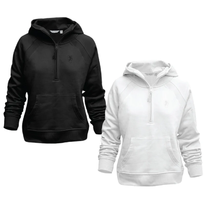 Women's Sweatshirts with Layered Design -Asana Shield Tonal Half Zip