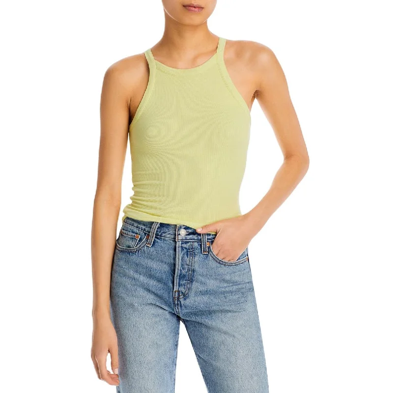 Women's Soft and Comfortable Camisoles for Home -ATM Womens Ribbed High Neck Tank Top