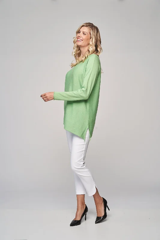 Women's Lightweight Knit Pullovers Sweater-Ava Angled Pullover