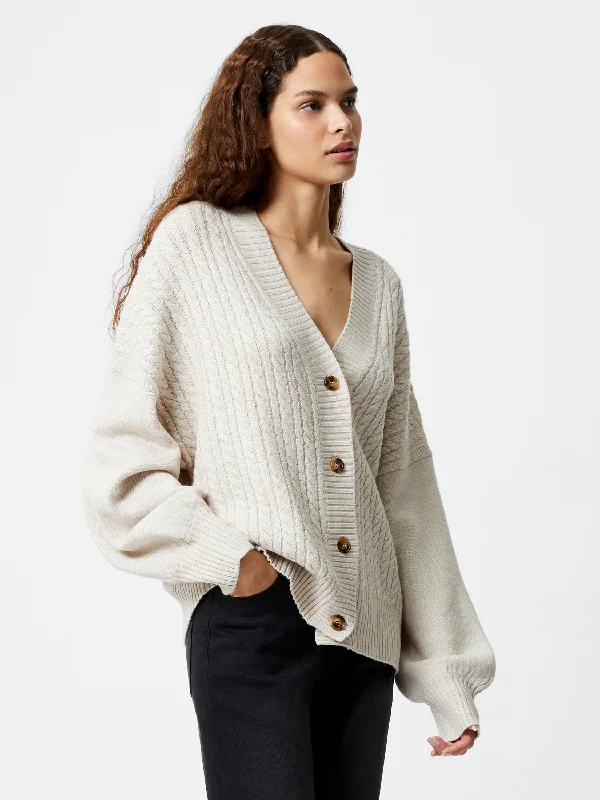 Women's Knit Sweater for Office Wear -Babysoft Cable Knit Cardigan