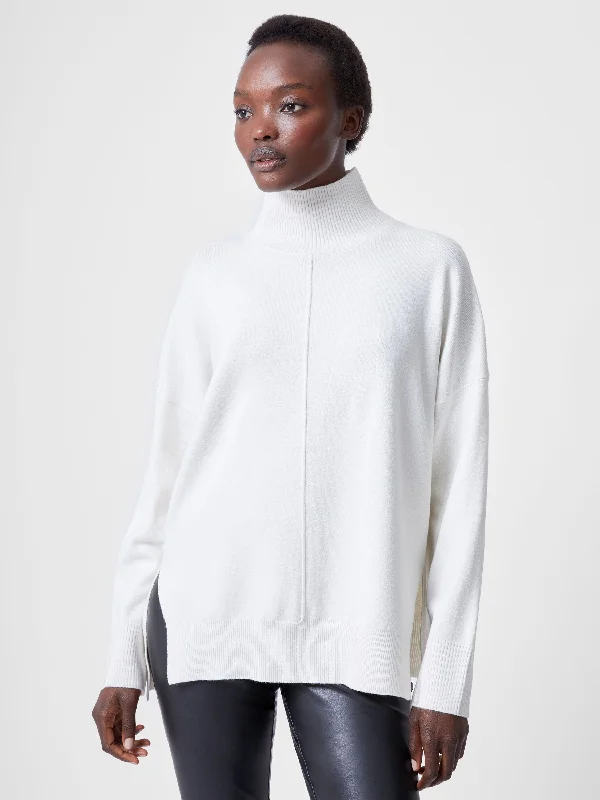 Warm Knit Sweaters for Women -Babysoft High Neck Seam Jumper