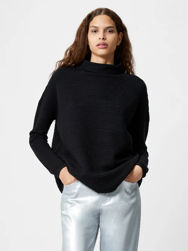 Women's Knit Sweater with Bold Colors -Babysoft Lena High Neck Jumper