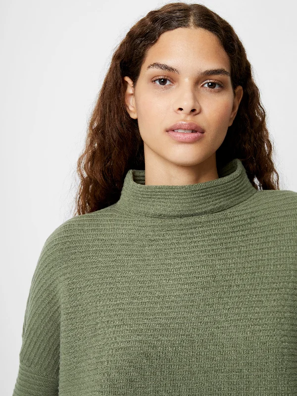 Women's Knit Sweater with Open Back -Babysoft Lena High Neck Jumper