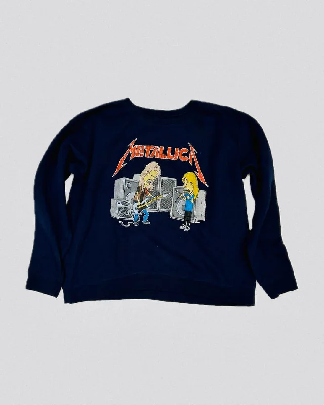 Women's Sweatshirts with Floral Print -Beavis & Butthead Sweatshirt Sz L