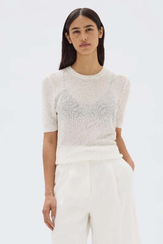 Classic Women's Casual Short Sleeve T-shirt -Belle Knit Short Sleeve Tee
