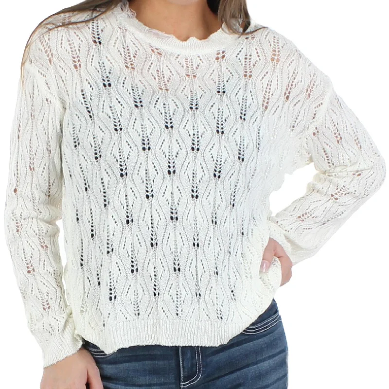 Women's Cozy Wool Knit Pullovers Sweater-Beulah Womens Juniors Open Stitch Long Sleeves Pullover Sweater Women's Cozy Wool Knit Pullovers Sweater-Beulah Womens Juniors Open Stitch Long Sleeves Pullover Sweater