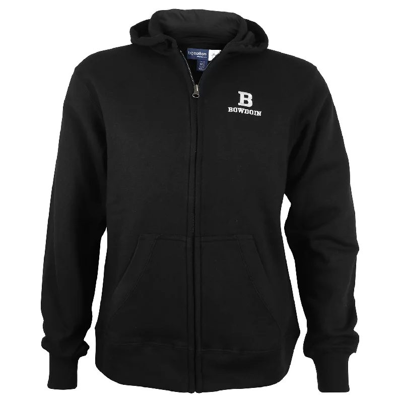 Women's Sweatshirts for Trendy, Relaxed Looks -Big Cotton Full-Zip with B and Bowdoin from Gear for Sports