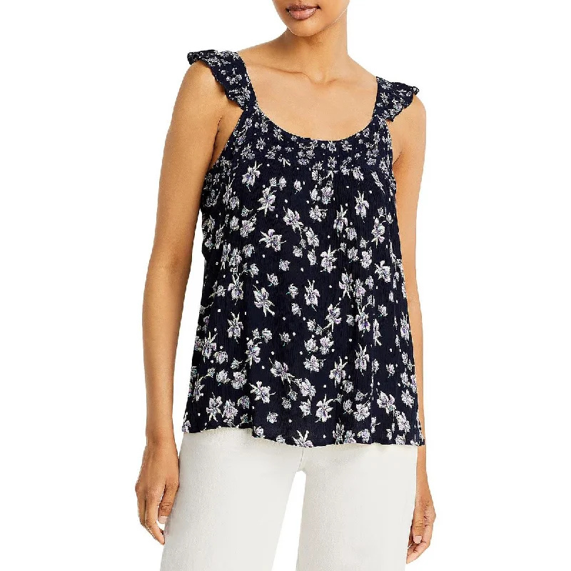 Women's Strappy Tank Tops for Daily Wear -Bila Womens Floral Print Textured Tank Top Women's Strappy Tank Tops for Daily Wear -Bila Womens Floral Print Textured Tank Top