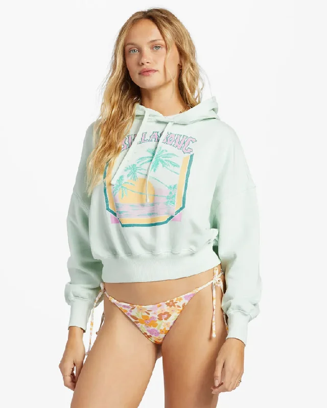 Women's Sweatshirts for Layering with Jackets -Billabong All Time Fleece Sweatshirt-Sweet Mint