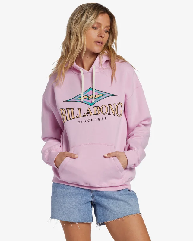 Women's Sweatshirts with Graphic Text -Billabong Dawn Patrol Sweatshirt-Lilac Smoke