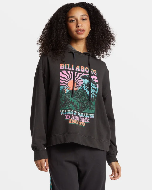 Women's Sweatshirts with Soft Material -Billabong Keep It Up Sweatshirt-Black Sands
