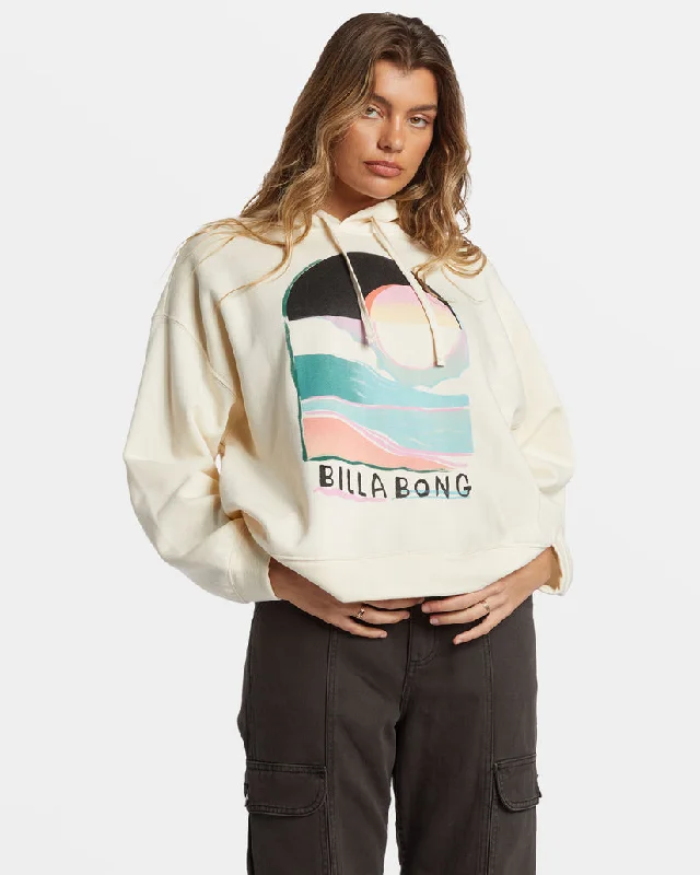 Women's Sweatshirts for Stylish Lounge -Billabong Keep It Up Sweatshirt-White Cap