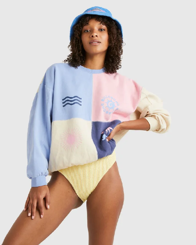 Women's Sweatshirts for Casual Layers -Billabong Later Days Kendall Crew Sweatshirt-Dusty Rose