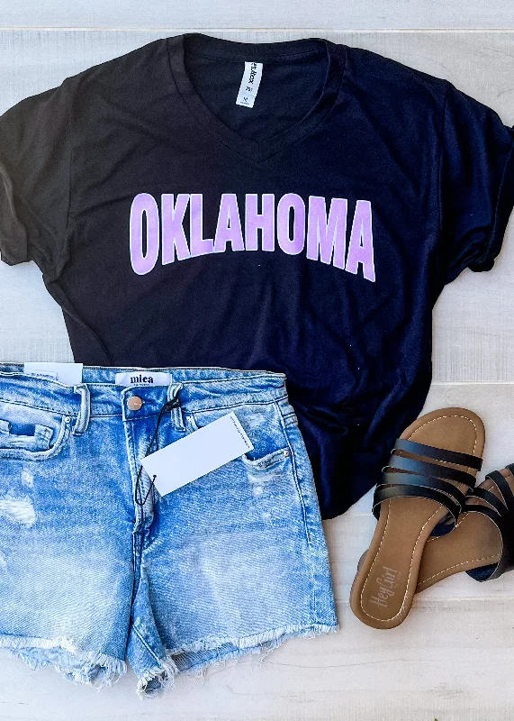 Women's Sweatshirts with Fun Color Combinations -Black Oklahoma