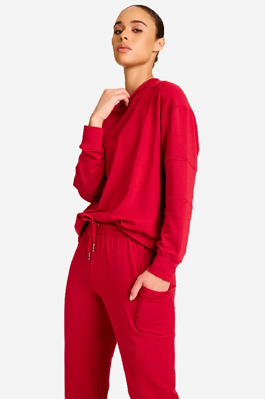 Women's Sweatshirts for Traveling in Style -Blocked Crewneck