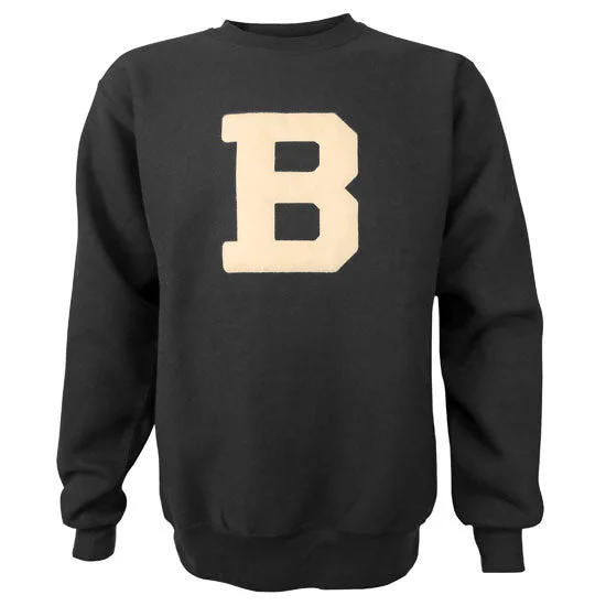 Women's Sweatshirts for Layering with Jackets -Bowdoin "B" Crewneck Sweatshirt